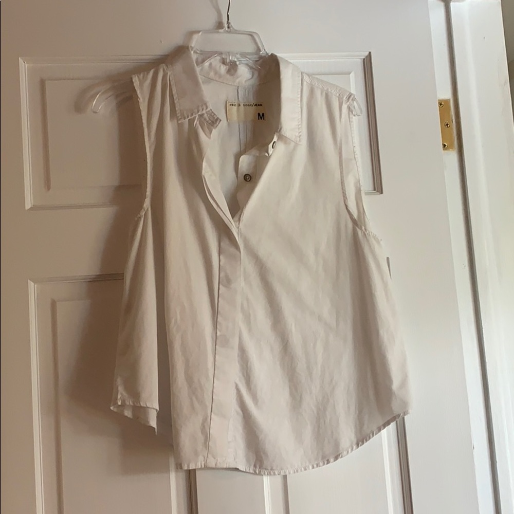 Rag and bone a line sleeveless button down